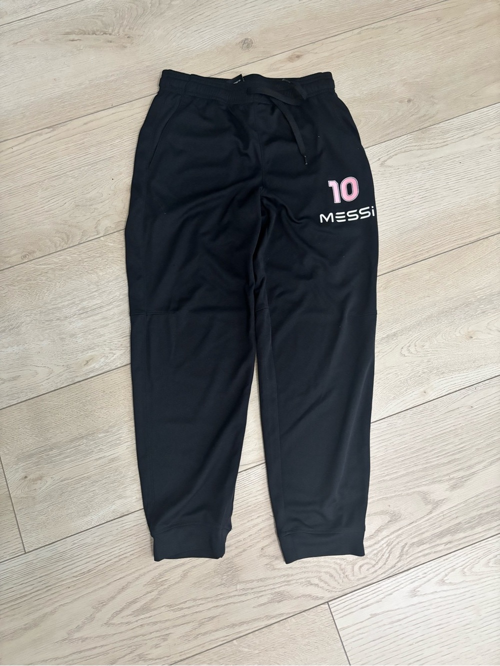 Old Navy Black Joggers with Pink "10" and Messi Logo